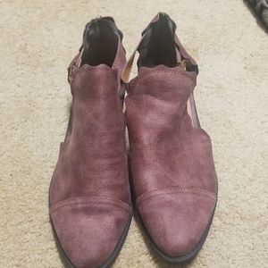 Dark Mauve Booties